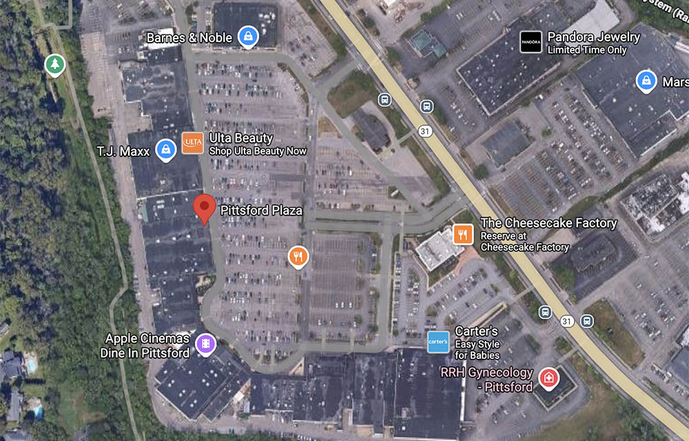 Empire Commercial Construction and Tedrow Design Group building 905 s/f Cinnaholic store at Pittsford Plaza